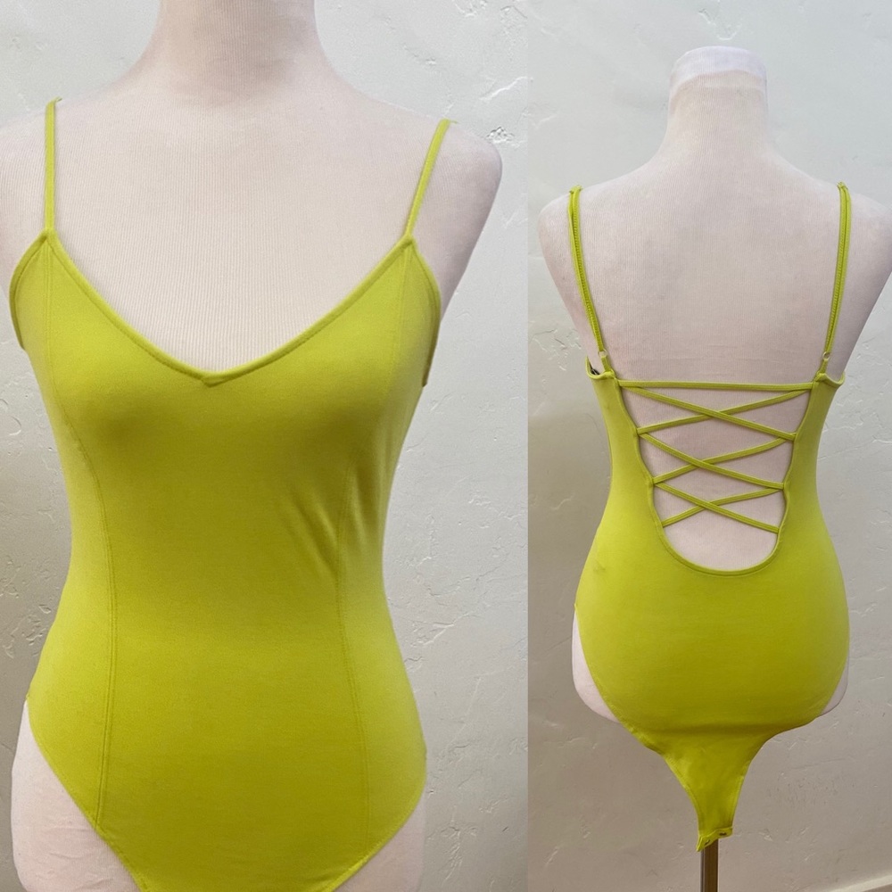 Forever 21 Neon Green Bodysuit - Size S